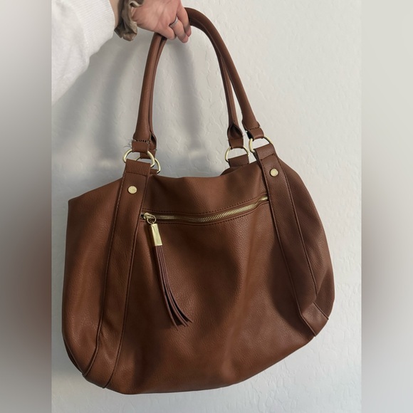 Steve Madden Leather Shoulder Tote Bag - Picture 2 of 5